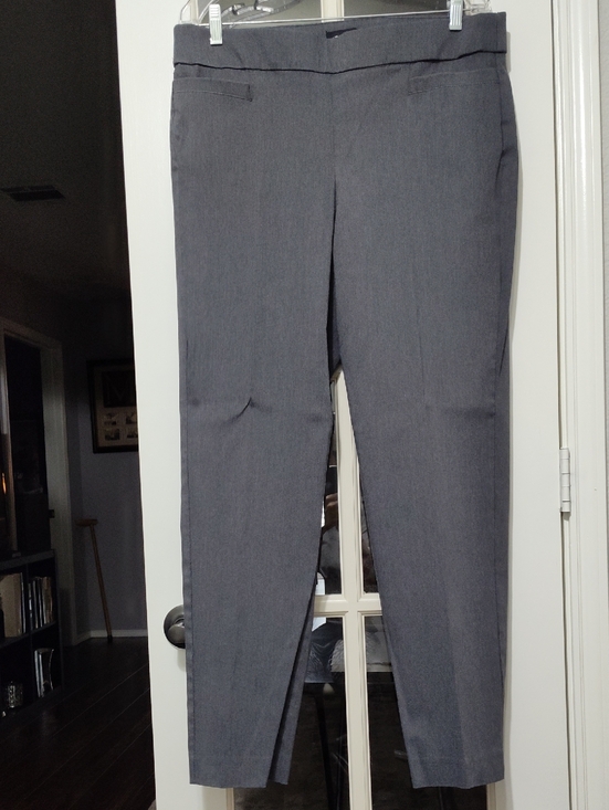 Liz Claiborne Pants - Liz Claiborne Career Pull-on Pants-Classic Straight Fit, Charcoal Gray, Size 16